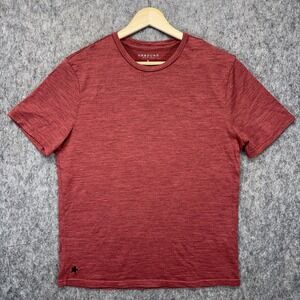 Unbound Merino Wool T-Shirt Men's Medium Short Sleeve Red Baselayer